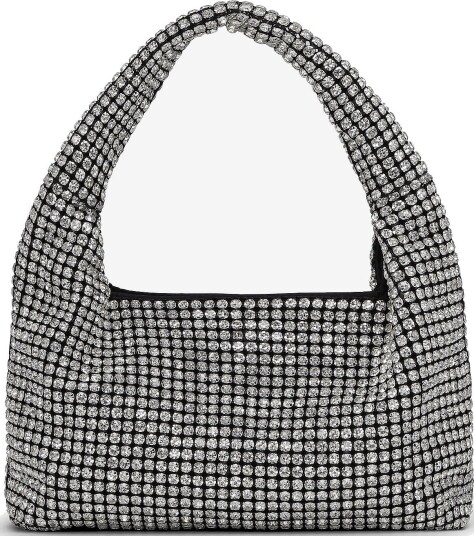 SUI AVA Mini Hobo Crystal Bag - CLEAR CRYSTAL - One Size