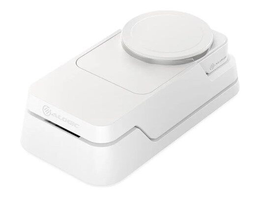 Alogic 3-in-1 Trådløs Lader med 5000mAh Powerbank og MagSafe - Hvit