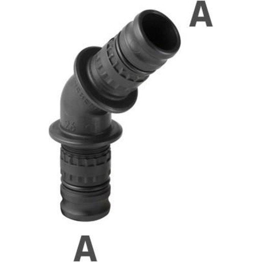 Geberit Mepla 26 mm 45° PVC Bøyning - Hydraulikk Tilbehør