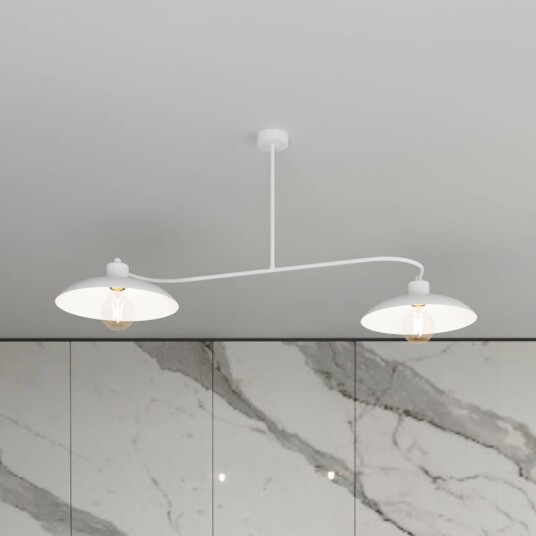 EMIBIG LIGHTING Foster taklampe 2 lyskilder 100 cm hvit metall E27