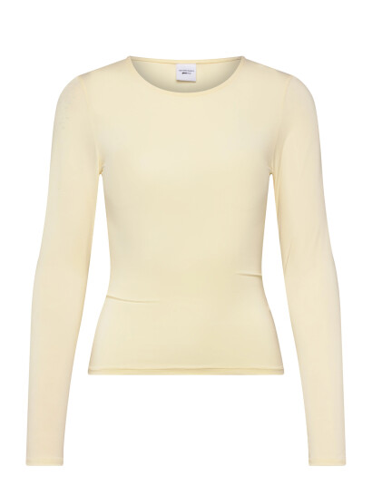 Gina Tricot Slim Fit Long Sleeve Top Yellow M