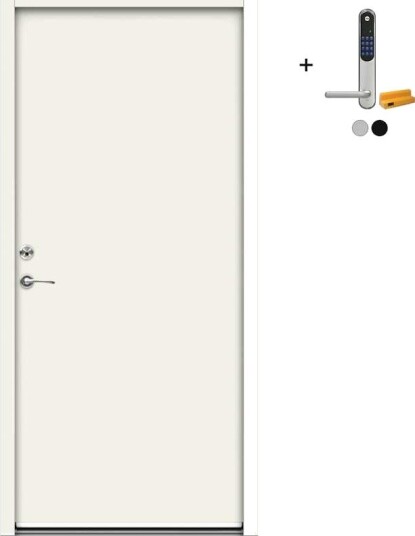 Ytterdør Swedoor Advance-Line Nordic Stockholm med Yale Doorman Classic Home