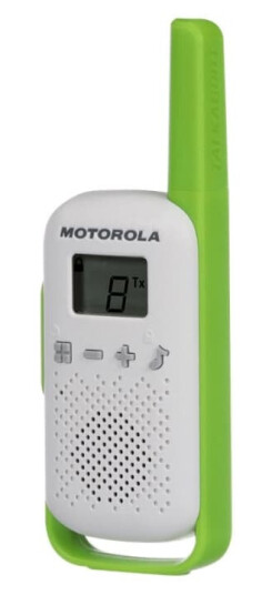 Motorola Talkabout T42 - Bærbar - toveis radio - PMR - 446 MHz - 16-kanalers - grønn og hvit, blå og hvit, oransje og hvit (en pakke 3) Motorola Talkabout T42 - Bærbar - toveis radio - PMR - 446 MHz - 16-kanalers - grønn og hvit, blå og hvit, oransje og hvit (en pakke 3)