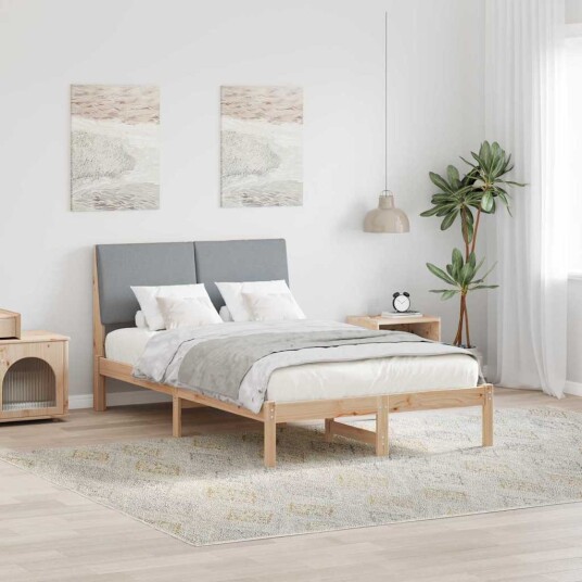 Sengestamme Brun og lys grå 135 x 190 cm Heltre furu