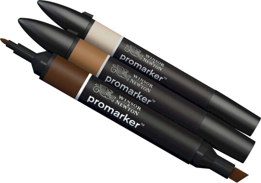 Winsor & Newton Promarker - 3 stk - Bruntoner