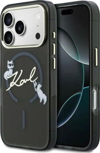 Karl Lagerfeld MagSafe Etui til iPhone 17 Pro Max Choupettes Karl Script - Svart Karl Lagerfeld MagSafe Etui til iPhone 17 Pro Max Choupettes Karl Script - Svart