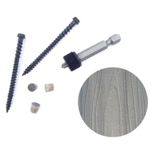 Fiberon Skruer cortex seaside gray 25 stk skruer, plugger og bits