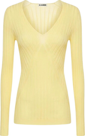 Jil Sander Dame Strikkevarer Gul L, Jil Sander Dame Strikkevarer Gul L,
