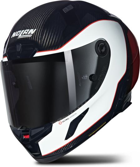 Nolan Helhjelm  X-804 Rs Karbon Hvit-Rød