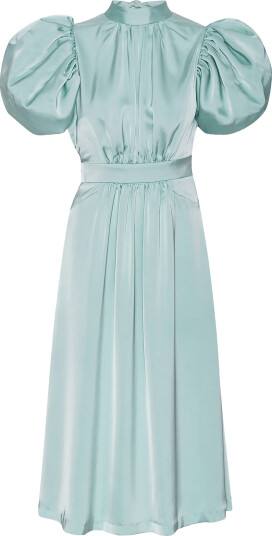 ROTATE | Satin Puff Midi Dress | 34