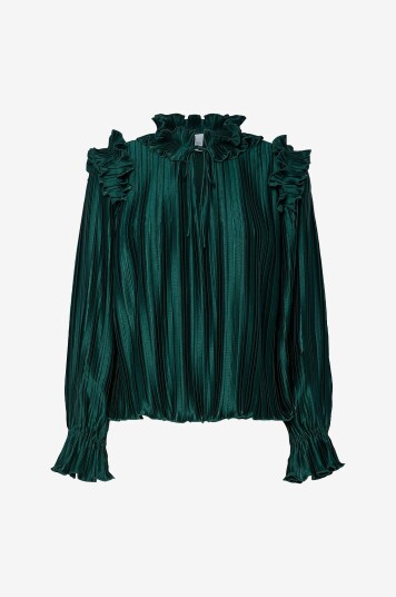YAS - Bluse yasMicco LS - Blå