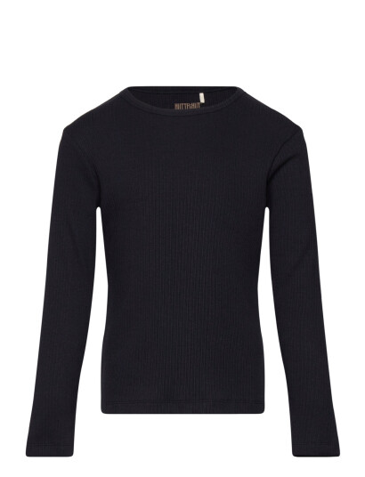 Huttelihut T-Shirt Ls Rib - Black - 92