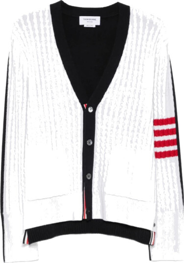 Thom Browne Herre Strikkevarer Hvit L,