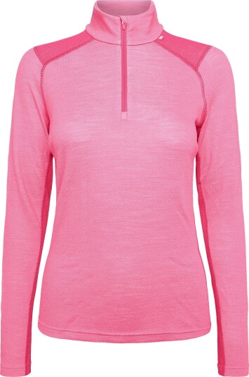 Helly Hansen W Lifa Merino Midw 1/2 Zip   HOT PINK   XL