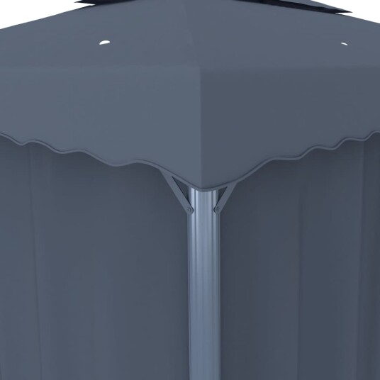 vidaXL Paviljong med gardin 3x3 m antrasitt aluminium vidaXL Paviljong med gardin 3x3 m antrasitt aluminium