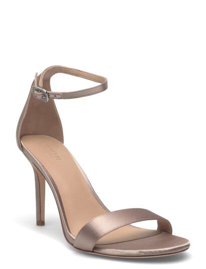 Lauren Ralph Lauren Allie Pavé-Buckle Satin Sandal - Beige - 40