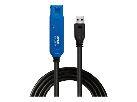 Lindy USB 3.2 Gen 2 Aktiv Forlengelseskabel 10m - Svart