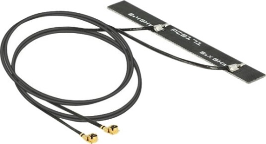 Delock Wlan Twin Antenna Antenne 6.16 Cm Wi-Fi 5 Dbi Innendørs Svart Delock Wlan Twin Antenna Antenne 6.16 Cm Wi-Fi 5 Dbi Innendørs Svart