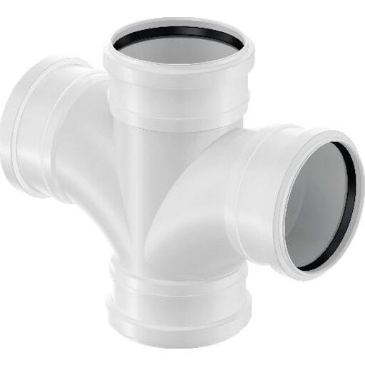 UPONOR DECIBEL DOBBELT GRENRØR 110/110-88.5 3 MUFFER HTP HVIT