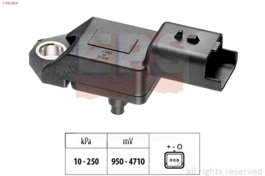 Lufttrykksensor, høydetilpasning EPS 1.993.034