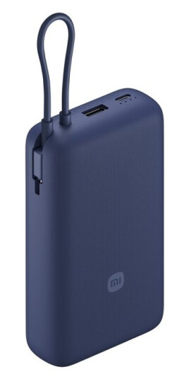 Xiaomi Pb2030mi - Strømbank - Integrated Cable - 20000 Mah - 75.48 Wh - 33 Watt - 3 A - Fast Charge - 3 Utgangskontakter (24 Pin Usb-C, Usb) - Blå Xiaomi Pb2030mi - Strømbank - Integrated Cable - 20000 Mah - 75.48 Wh - 33 Watt - 3 A - Fast Charge - 3 Utgangskontakter (24 Pin Usb-C, Usb) - Blå
