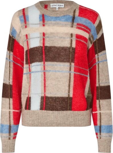 STINE GOYA 2557 Wool Alpaca Long Sleeve Crewn   Beige   XS
