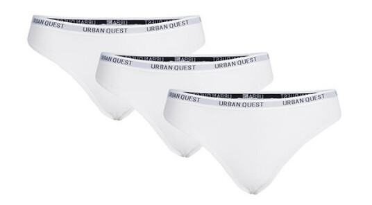 Urban Quest 3-Pack Bamboo string hvit Størrelse: S Kvinner