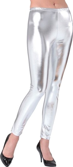 Widmann Sølvfarget Metallisk Leggings Strl L/XL Widmann Sølvfarget Metallisk Leggings Strl L/XL