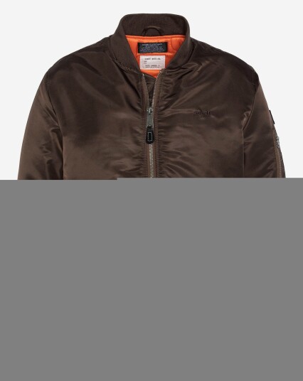 Schott Recycled Nylon MA-1 Bomber Jacket Brun