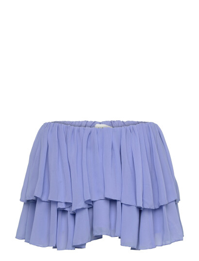 Monki Frilled Mini Skirt - Blue - L