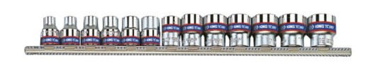 King Tony 3013Mr, Støpselsett, 3/8", Metrisk, 13 Hoder, 71 G, Frankrike