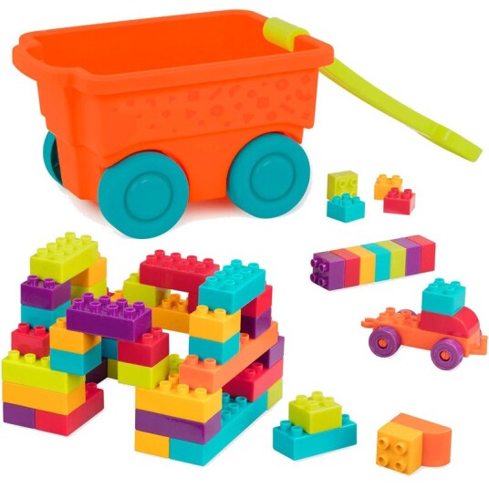 Battat Byggeklosser – 55 Deler – Locbloc Wagon Battat Byggeklosser – 55 Deler – Locbloc Wagon