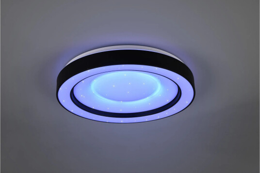 Trio Lighting Arco LED plafond matt svart starlight RGBW -