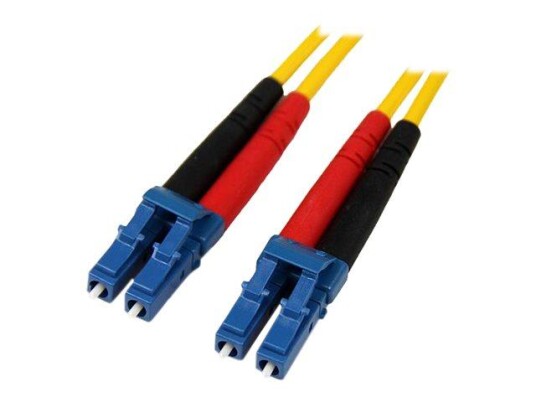 StarTech 7m Fiber Optic Cable - Single-Mode Duplex 9/125 - LSZH - LC/LC - OS1 - LC to LC Fiber Patch Cable (SMFIBLCLC7) - koblingskabel - 7 m - gul
