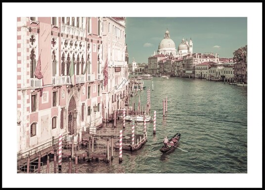 Melanie Viola VENICE Canal Grande & Santa Maria della Salute | urban vintage style Plakat Plakat / 50x70cm 