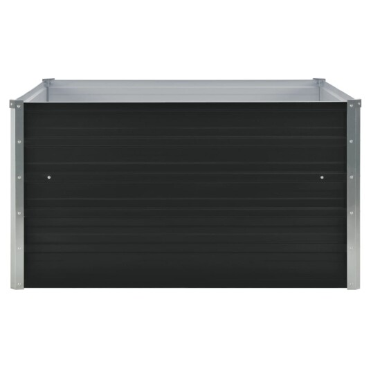 vidaXL Forhøyet plantekasse 100x100x45 cm galvanisert stål antrasitt