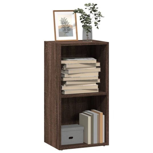 Bokhylle brun eik 40x30x77 cm konstruert tre