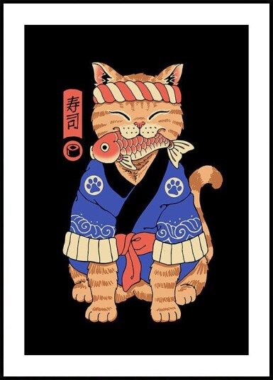 Sushi Meowster Plakat / 70x100cm