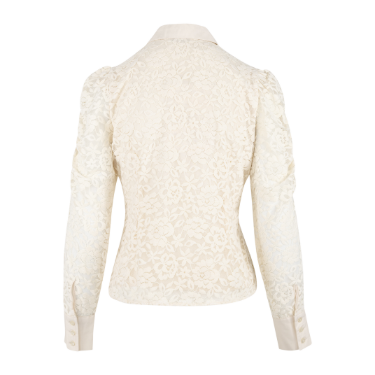 Corinne Blouse Cream Xs Lace Shirt