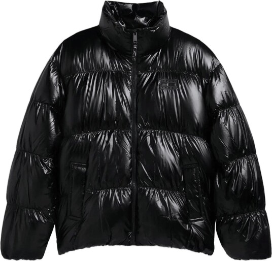 Tommy Jeans Tjw High Neck Shiny Puffer Down BLACK XL