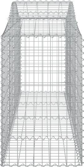 vidaXL Gabionkurver buede 10 stk 200x50x80/100 cm galvanisert jern