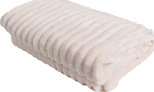 KMCarpets Stripe Pledd 130x170 Creme