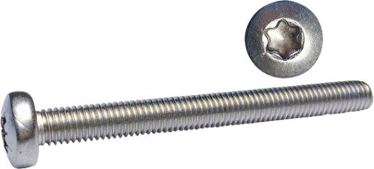 Syrefaste maskinskruer A4, panhode, torx - M6 - 20 mm - 10 stk
