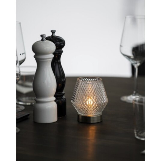 Konstsmide Lyslykt LED Klart glass inkl. batteri IP20 Konstsmide Lyslykt LED Klart glass inkl. batteri IP20