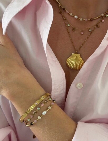 Bud to rose Lima Bracelet Mix/Gold   Gold   ONE SIZE