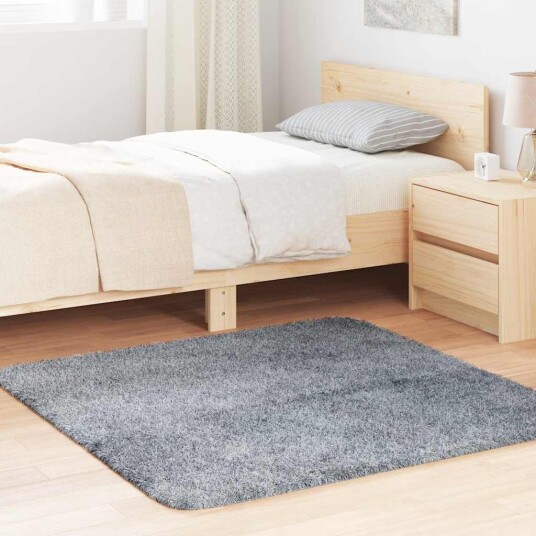  Flossteppe med lang luv NAVARRA sølvgrå 120x120 cm polyester 8721158558541