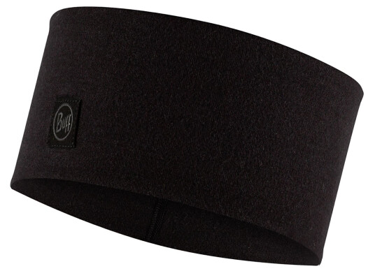 Buff MERINO WIDE HEADBAND SOLID BLACK