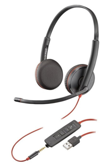 Hp Poly Blackwire 3225 - 3300 Series - Hodesett - On-Ear - Kablet - Usb, 3,5 Mm Jakk - Svart - Skype Certified, Cisco Jabber Certified, Avaya Certified