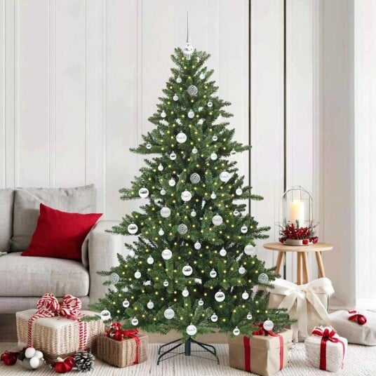  Kunstig sammensatt juletre med 300 LED med stativ 180 cm PVC