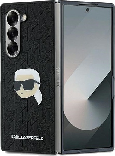 Karl Lagerfeld Saffiano Monogram Head Pin Case for Samsung Galaxy Z Fold 6 - Black